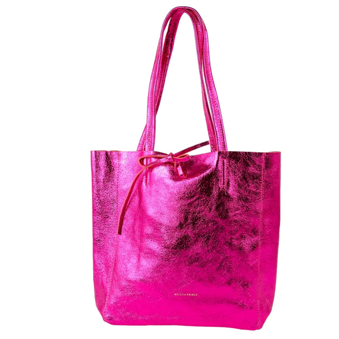 Metallic Fuchsia Tote Bag