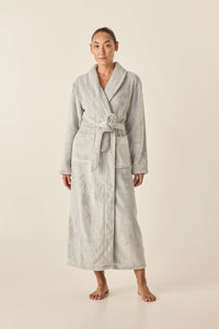 Desiré Grey Long Plush Robe