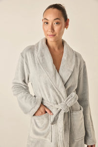 Desiré Grey Long Plush Robe