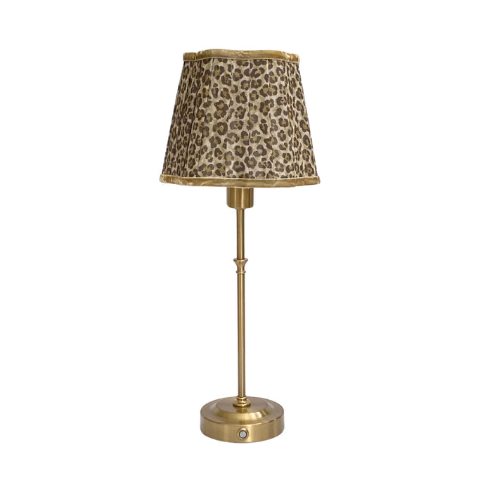 Leopard Scallop Shade & Gold Base