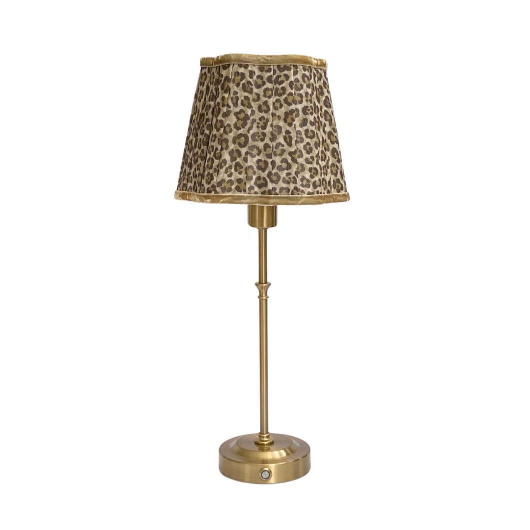 Leopard Scallop Shade & Gold Base