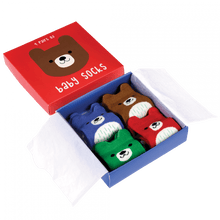 Load image into Gallery viewer, Baby Socks 4 Pairs | Bear