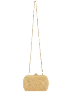 Martina Coiled Rope Clutch | Gold