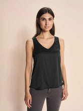 Load image into Gallery viewer, Astrid V-neck Silk Tank Top | Black