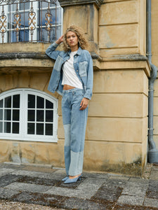Relee Block Jeans | Mid Blue