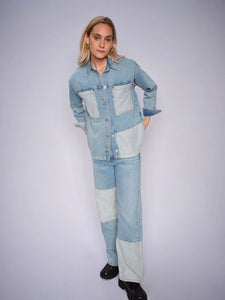 Relee Block Jeans | Mid Blue