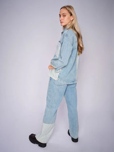 Relee Block Jeans | Mid Blue