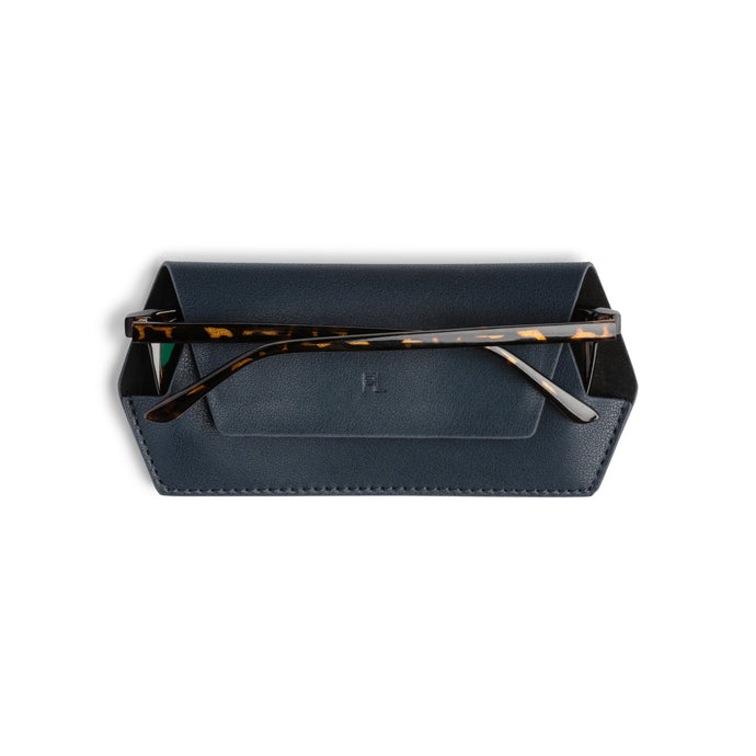 Leather Glasses Case | Navy