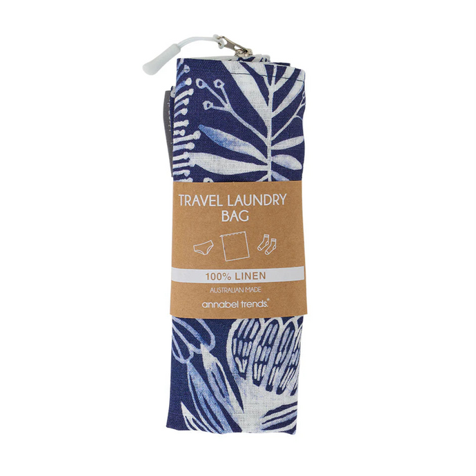 Linen Laundry Bag | Navy Natives