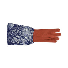 Load image into Gallery viewer, Long Sleeve Linen Garden Gloves | Navy Natives