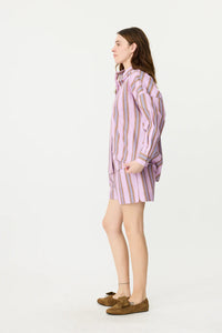 Chiara Classic Short | Violet Caramel Stripe