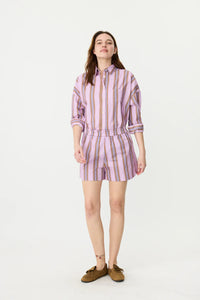 Chiara Classic Short | Violet Caramel Stripe