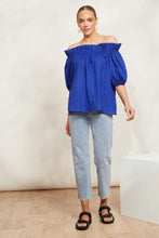 Load image into Gallery viewer, Halcyon Ruched Top | Cobalt