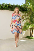 Load image into Gallery viewer, Delila Sunset Silk Dress