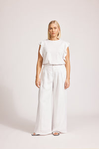 Miramar Palazzo Pant | White