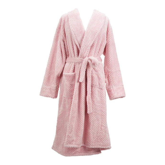 Cosy Luxe Waffle Bath Robe | Pink Quartz