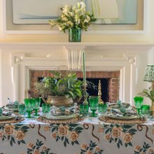 Load image into Gallery viewer, Emerald Green Etched Glass Vase