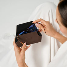 Load image into Gallery viewer, Leather Glasses Case | Chocolate