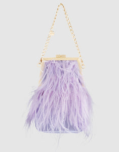 Sara Feather Frame Bag | Lilac