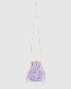 Sara Feather Frame Bag | Lilac