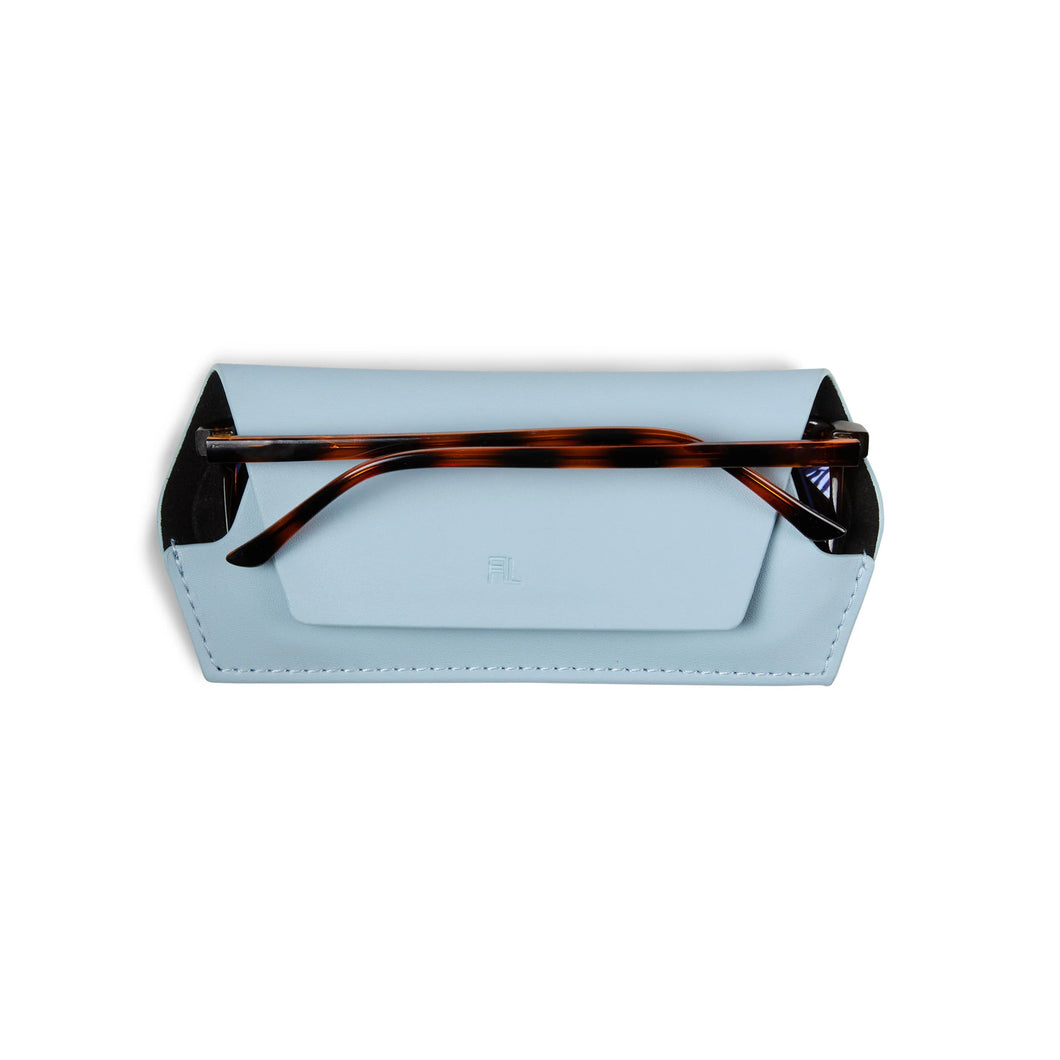 Leather Glasses Case | Sky Blue
