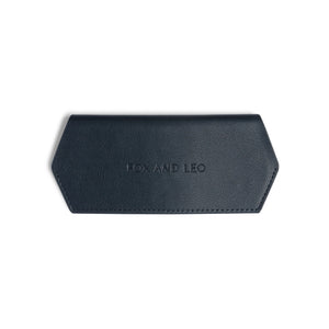Leather Glasses Case | Navy