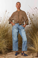 Load image into Gallery viewer, Sammy Top | Orange/Blue Retro