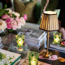 Load image into Gallery viewer, Leopard Scallop Shade &amp; Gold Base