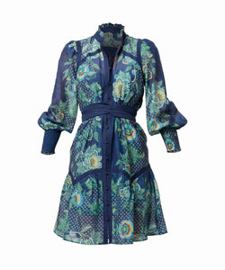 Renata Cotton Silk Dress | Mariposa Zafiro