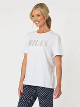 Load image into Gallery viewer, Milan Beaded Cotton T-shirt |  Silver