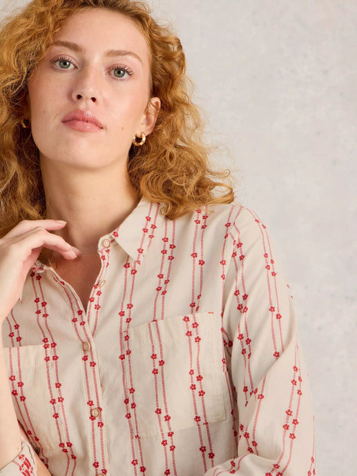 Sophie Organic Cotton Shirt | Pink Multi