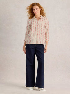 Sophie Organic Cotton Shirt | Pink Multi
