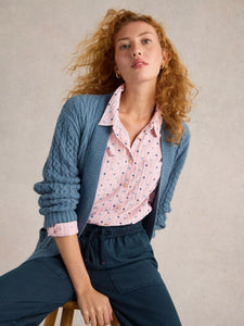 Sophie Organic Cotton Shirt | Red Multi
