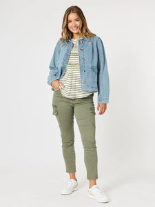 Paige Cargo Pant | Washed Khaki