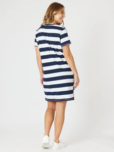 Love & Kisses Dress | Navy Pink