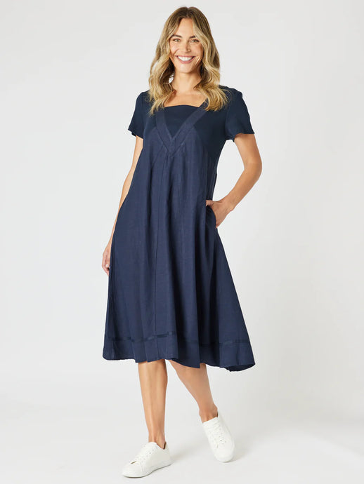 Lino Le Marais Dress | Navy