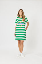 Load image into Gallery viewer, Heart Stripe Dress | Elm/White
