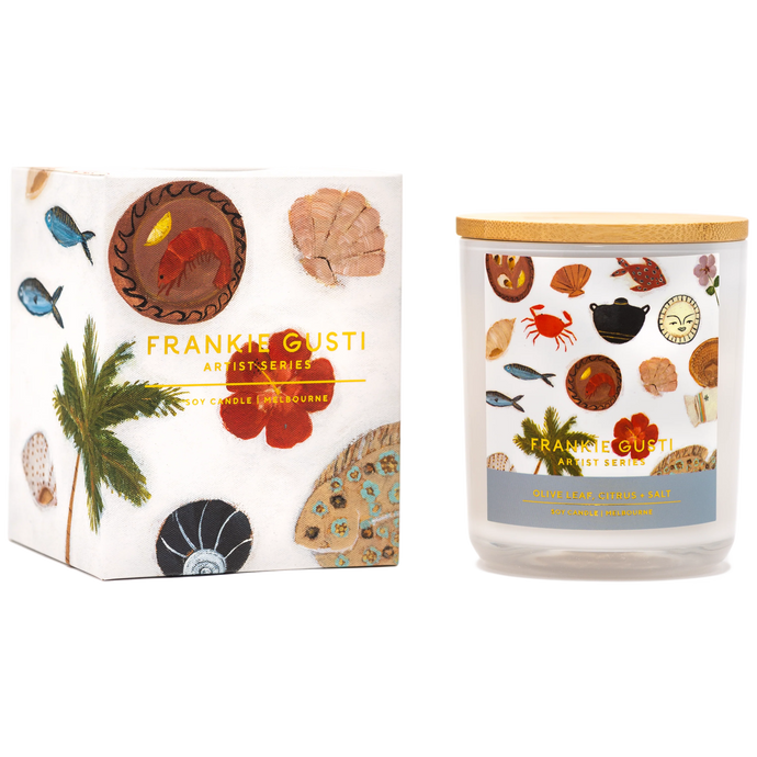 Artist Series Candle | Olive Leaf, Citrus + Salt | Gabrielle Diamantis