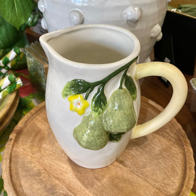 Pear Hand Painted Jug