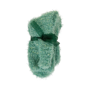 Short Fuzzy Bed Socks 2 Pairs | Dark Sage