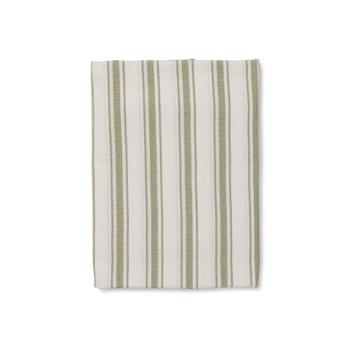 Taylor Stripe Green Tablecloth