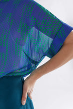 Load image into Gallery viewer, Lukko Shirt | Teal Cross Stitch Print