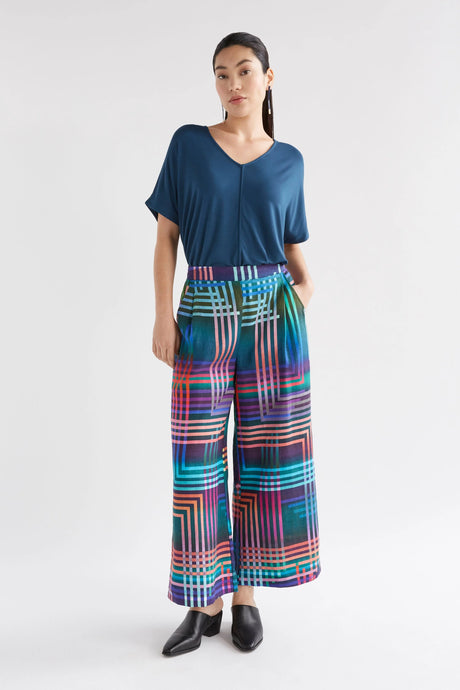 Ilona Light Pant | Navy Lighten Print