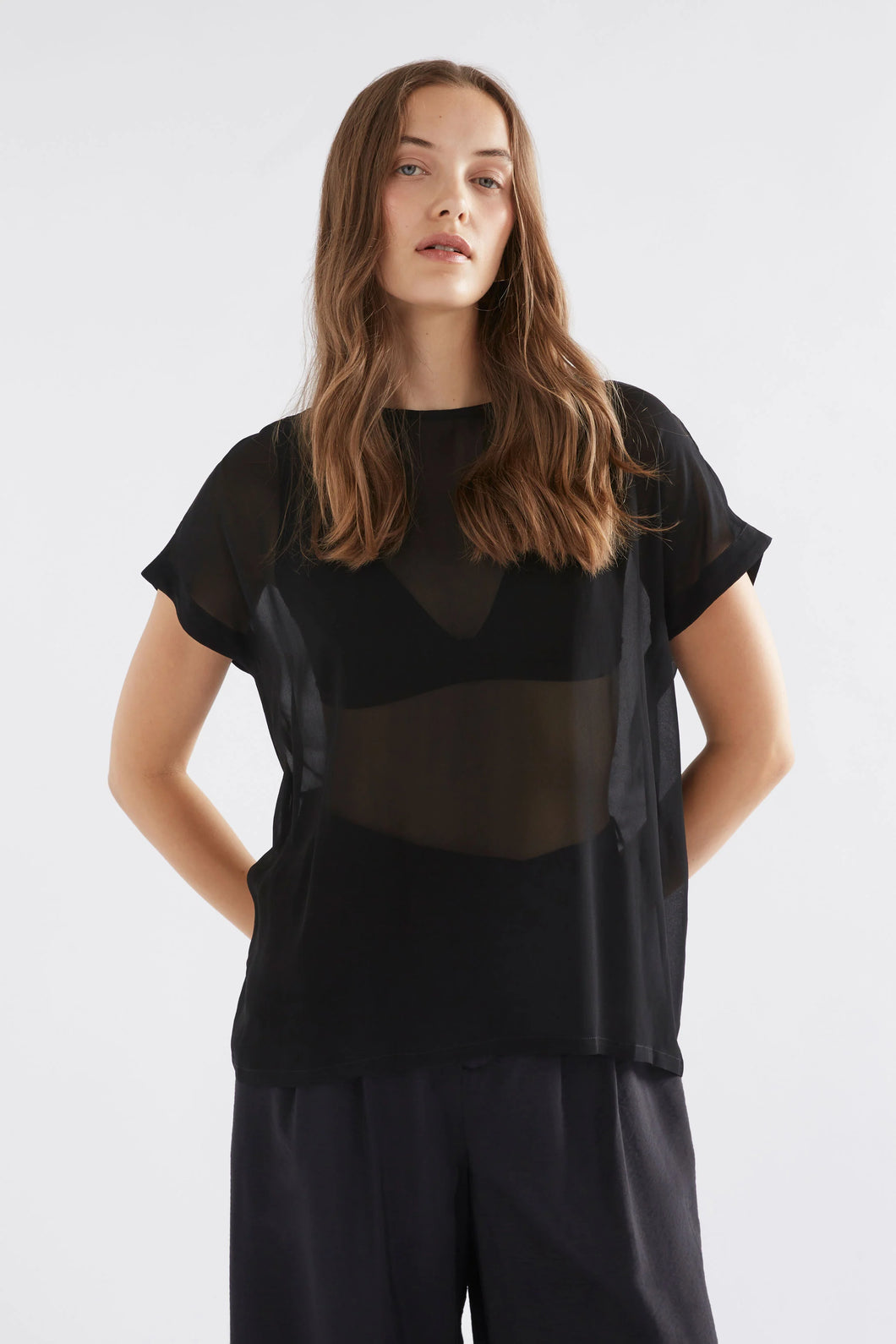 Sheer Webb Top | Black