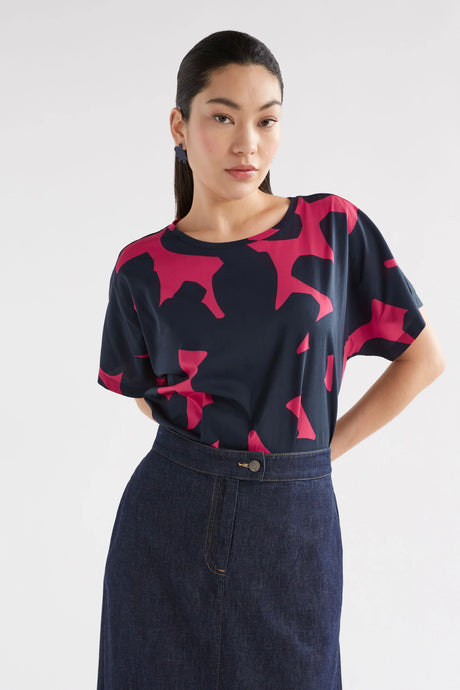 Haki Short Sleeve T-shirt | Navy Tera Print