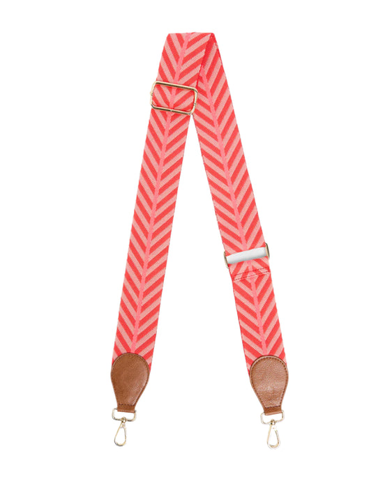 Accent Strap | Tan P. (Coral/Red Chevron)