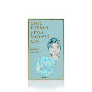 Amelie Shower Cap | Aqua Stripe