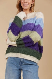 Pallas Stripe Jumper | Violet