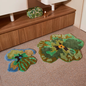 Pansy Green Bath Mat
