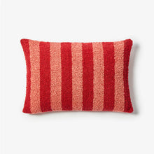 Load image into Gallery viewer, Boucle Stripe Burgundy Cushion | 60x40cm